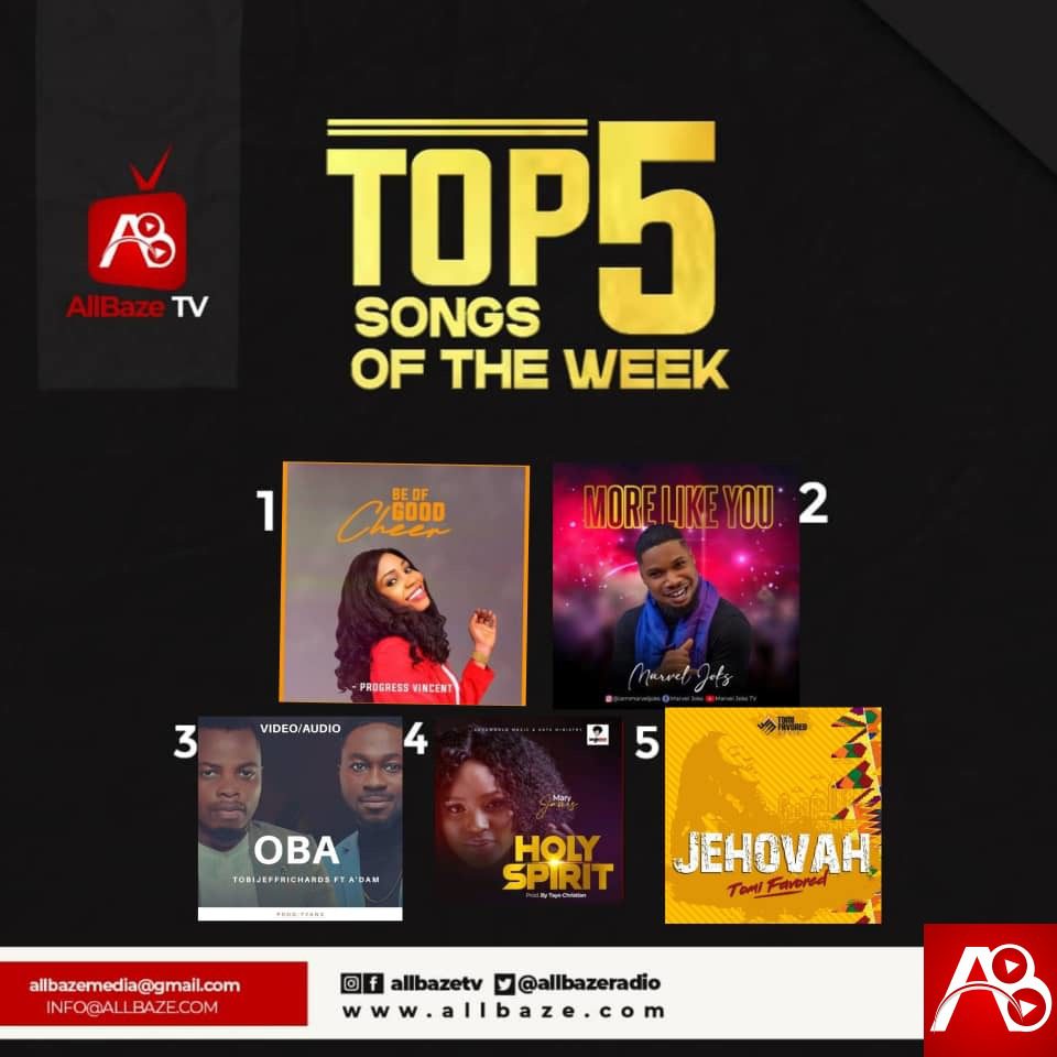 Top 5 Nigeria Gospel Songs Of The Week