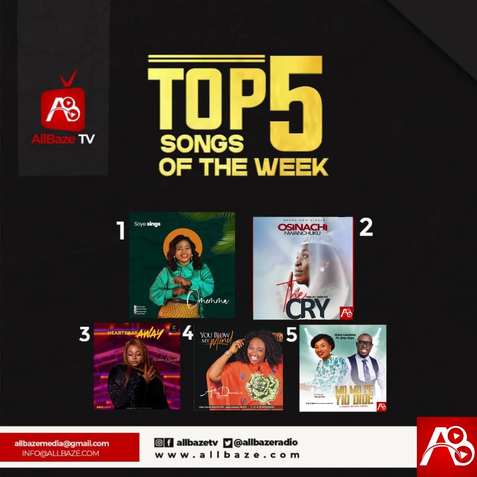 Top 5 Nigeria Gospel Songs Of The Week