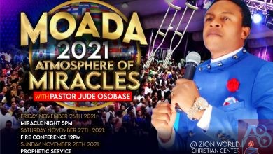 Zion World Christian Centre Annual convention MOADA 2021 is here again, with the theme ATMOSPHERE OF MIRACLES