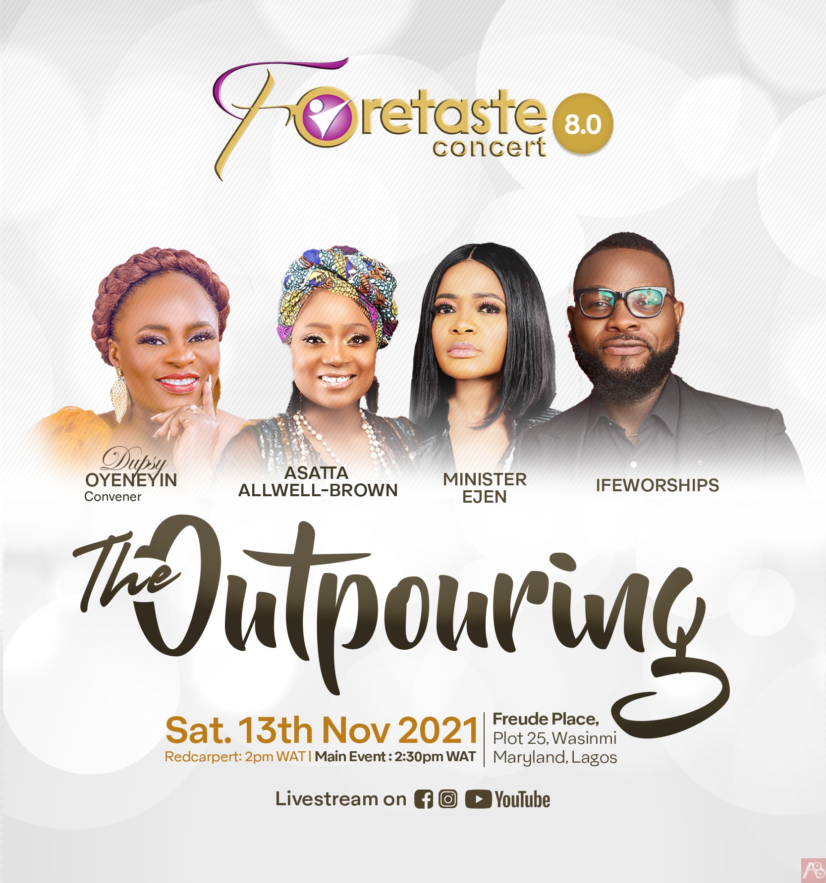 Event: Dupsy Oyeneyin Set To Host FORETASTE CONCERT 8.0 – The Outpouring, This November.